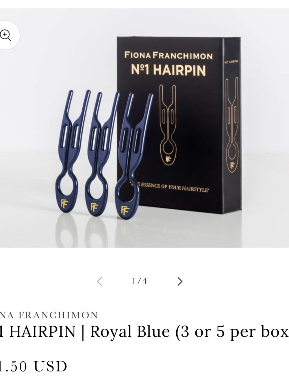 Fiona Franchimon No.1 Hairpin — Royal Blue Styling Set